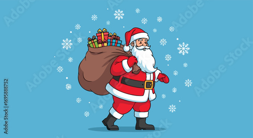 Santa with a Sack of Presents