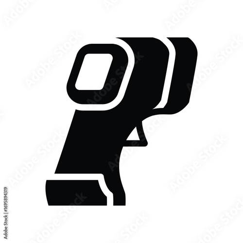 thermo gun solid icon vector design good for web or mobile app