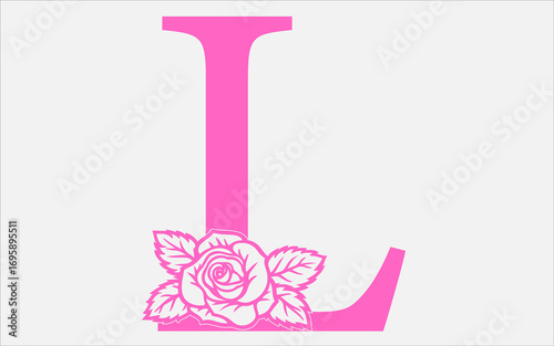 Floral alphabet a-z vector design, Alphabet vector. 1-10 number vector.