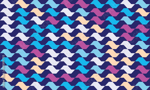 Nightlife-Inspired São Paulo Sidewalk Pattern with Midnight Blue Background