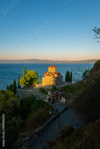 St. Kaneo Orthodox Church of John the Theologian and sunrise