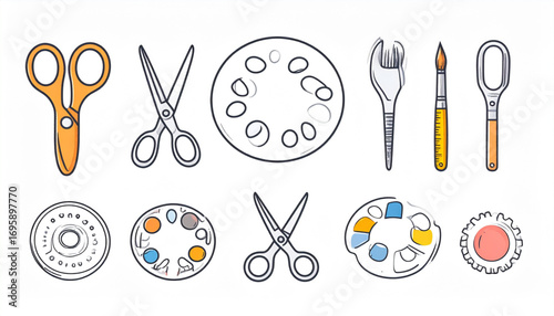 Creative Utility Tools Icon Set