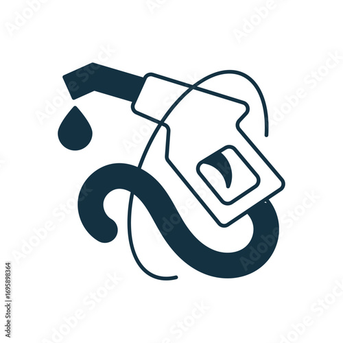 Biofuel drop icon with white background vector stock illustration