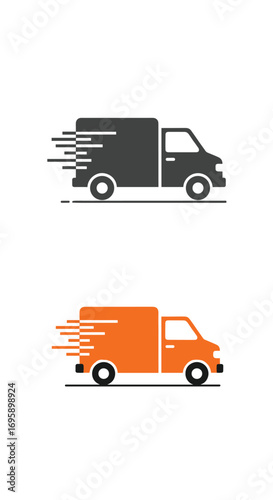 Fast delivery truck icon representing speedy shipment and logistics services