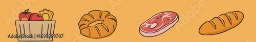 Icon set grocery