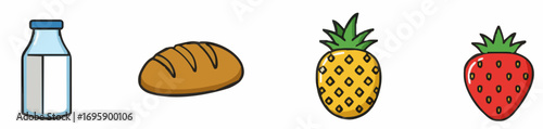 Icon set grocery