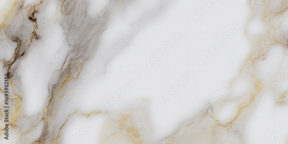 Naklejka premium A beautiful marble pattern with gold and grey veins against white.
