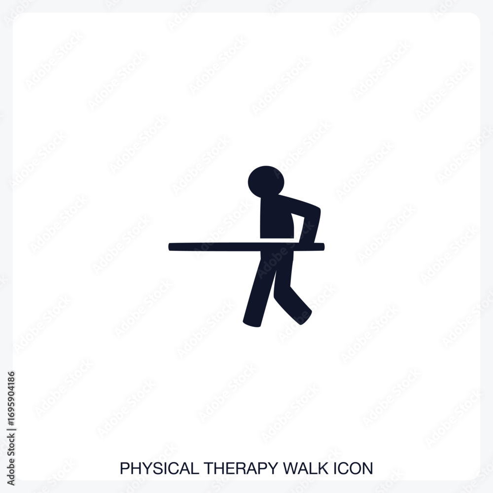 Physical Therapy Walk Icon Physical Therapy Walk Icon