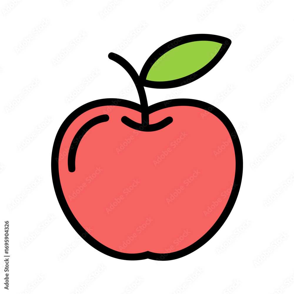 custom made wallpaper toronto digitalColored apple. Apple icon isolated on white background. Vector illustration.