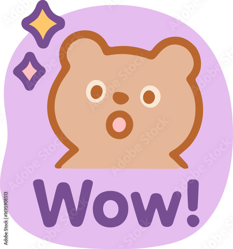  칭찬 도장 곰돌이 wow compliment stamp