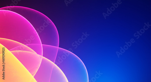 neon glass layer abstract background