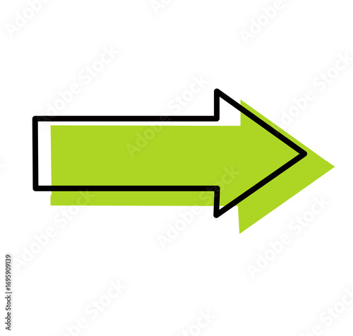 Wallpaper Mural yellow arrow sign isolated on white background Torontodigital.ca