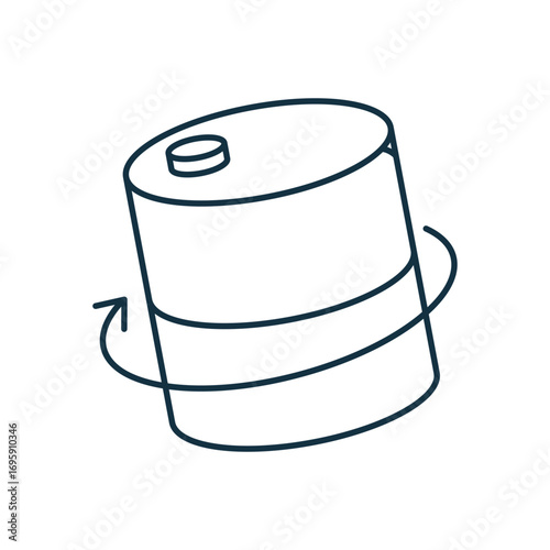 Recycled oil icon with white background vector stock illustration
