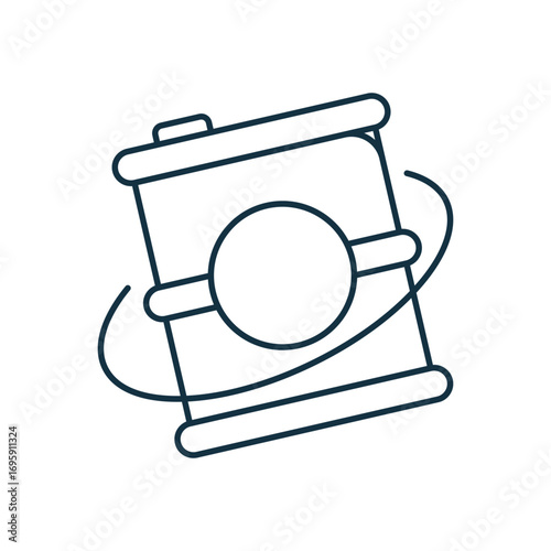 Energy barrel icon with white background vector stock illustration