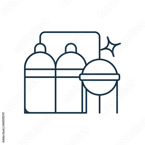 Biofuel factory icon with white background vector stock illustration