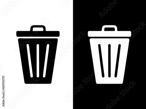 TRASH BIN ICON VECTOR