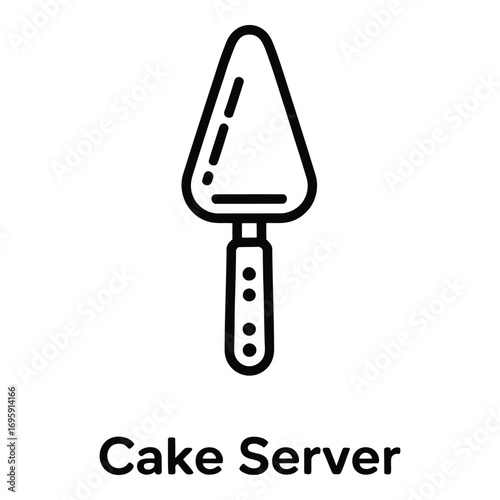 Cake server icon for dessert and pastry serving needs in restaurants and home kitchens use tool silhouette