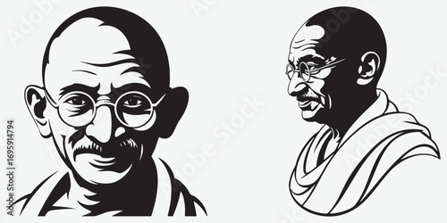 Mahatma Gandhi portrait in and Gandhi Ji gandhi jayanti