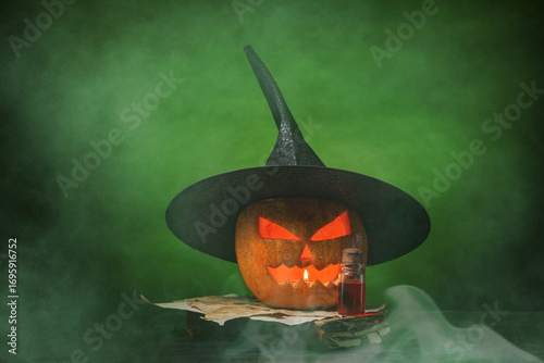 Halloween composition with ...