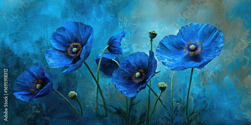 blue poppy flower