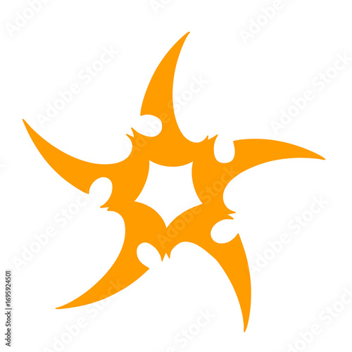 vector illustration of golden sun and star