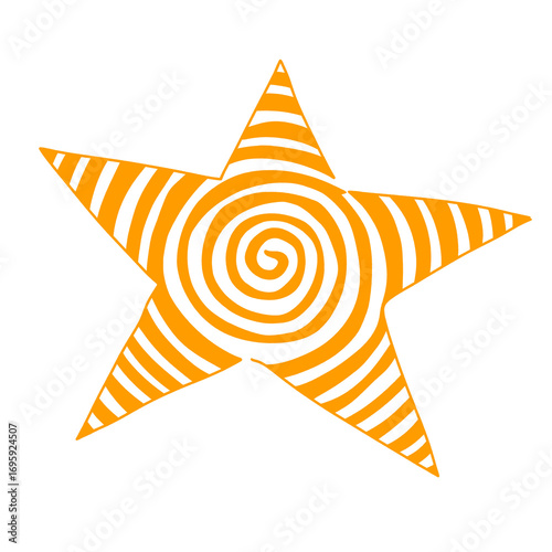 vector illustration of golden star