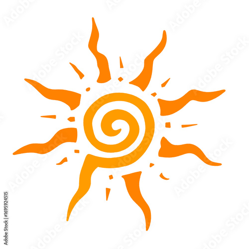 vector illustration of golden sun