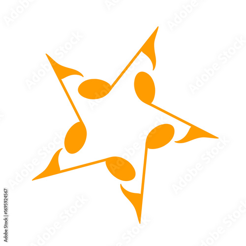 vector illustration of golden star