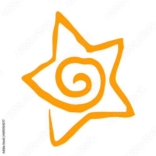vector illustration of golden star