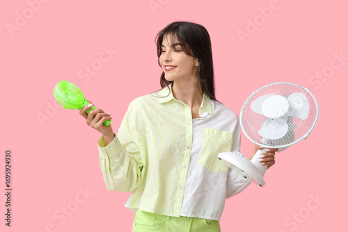 Young woman with different ...