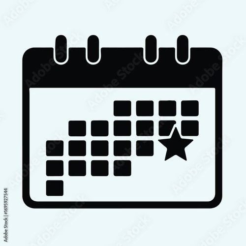 Silhouette calendar appointment reminder date meeting important vector illustrator