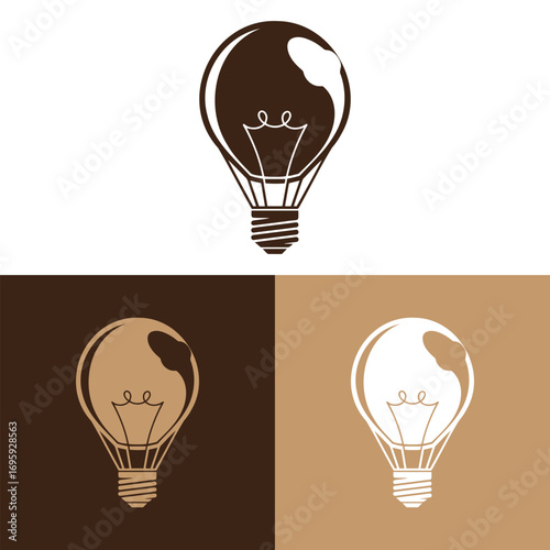 Hot Air Balloon Shaped like a Light Bulb. Idea and Innovation Concept