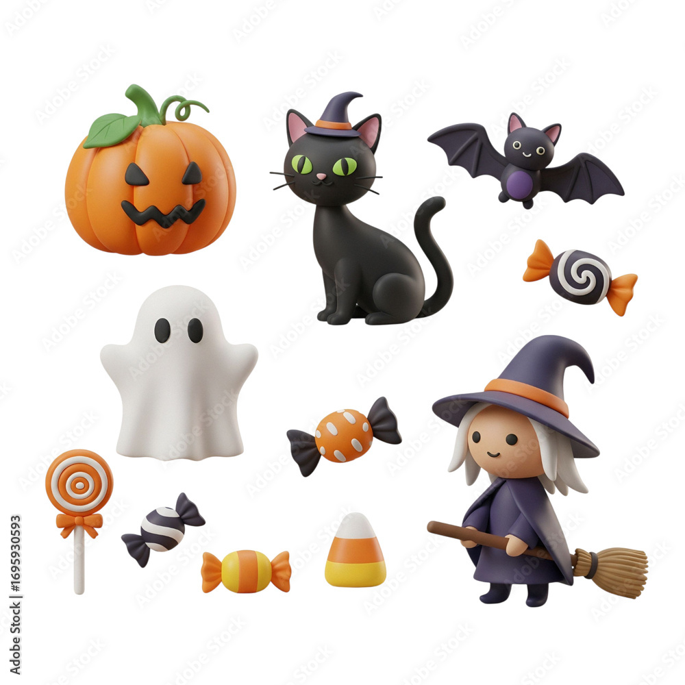 Fototapeta premium halloween icons set