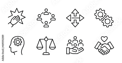 Business collaboration teamwork strategy management solution partnership success innovation process idea thinking