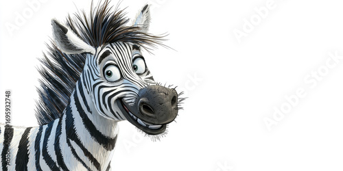 zebra isolated on white