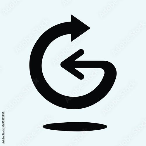 Silhouette refresh reload exchange sync rotate arrows vector illustrator