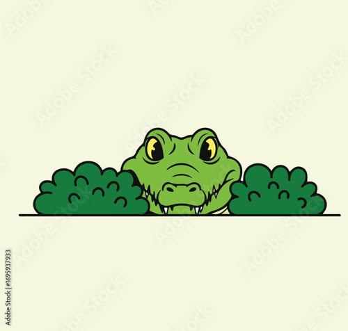 An ambushing crocodile 