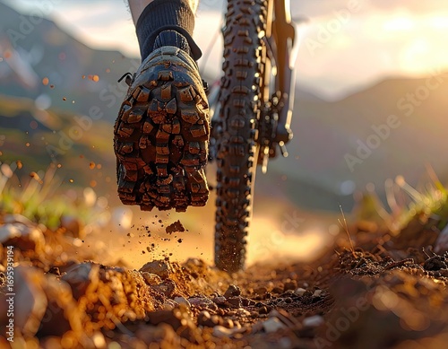 Muddy Mountain Biking Trail After Rain