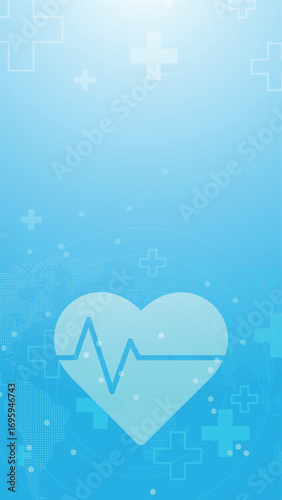 Heart pulse and heartbeat. Cardiogram, healthcare, medical background. Vector