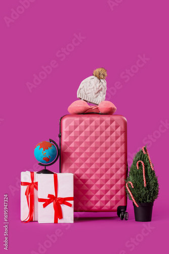 Suitcase with Christmas acc...