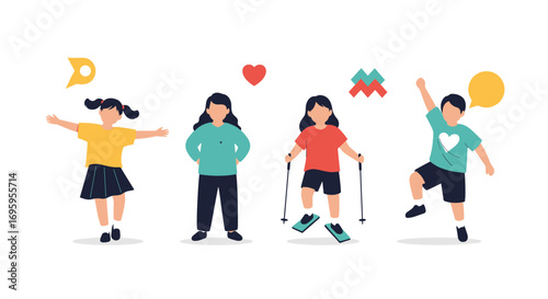 Active children engaging in diverse recreational sports and outdoor activities for healthy development