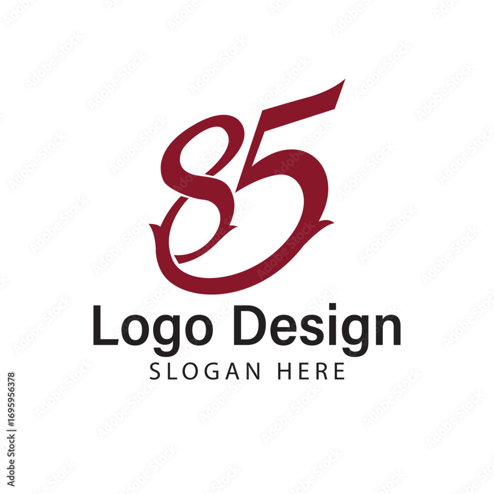 Fototapeta premium 85 number anniversary logo illustration