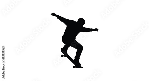 a skateboarder silhouette performing an aerial trick