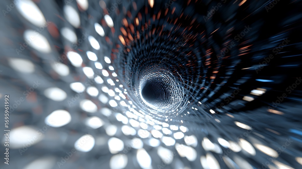 custom made wallpaper toronto digitalAbstract hyperspace tunnel background with glowing dots, representing a portal to another dimension or time travel concept