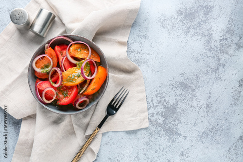 Fresh tomato and red onion ...