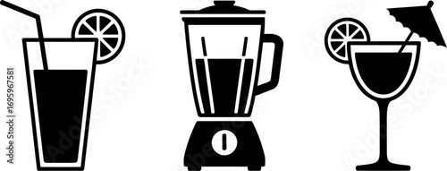 Freshly blended drinks and cocktails for summer refreshment