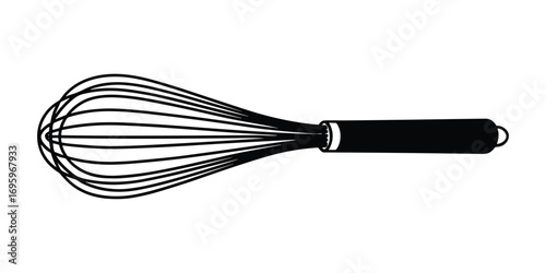 Whisk Vector Illustration for Cooking and Baking Design in Kitchen Utensil Style
