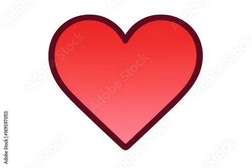 Vibrant red gradient heart symbol isolated on a transparent background, love graphic Free Download Vibrant red gradient heart symbol isolated on a transparent background, love graphic - GFXLoad