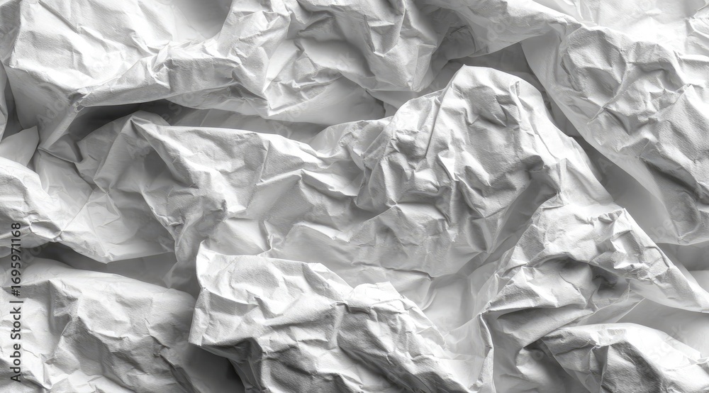 Obraz premium Crumpled white paper texture