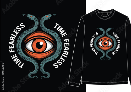 HAND DRAWN STREETWEAR SHIRT GRPAHIC TEE SNAKE